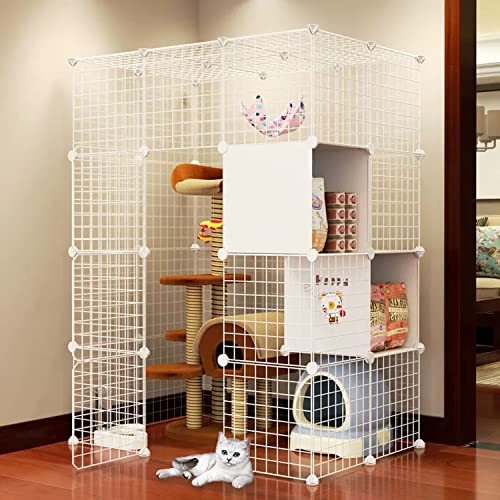 ANSNOW Katzenkäfig Mit Lagerregal, Katzenkäfige Für Den Innenbereich, Groß, Mit Katzentoilette, 4-Stöckiger Diy-Katzenlaufstall, Katzenhütten, Katzengehege, Übungsplatz, Ideal Für 2–5 Katzen, Komple ANSNOW Katzenkäfig Mit Lagerregal, Katzenkäfige Für Den Innenbereich, Groß, Mit Katzentoilette, 4-Stöckiger Diy-Katzenlaufstall, Katzenhütten, Katzengehege, Übungsplatz, Ideal Für 2–5 Katzen, Komple von ANSNOW