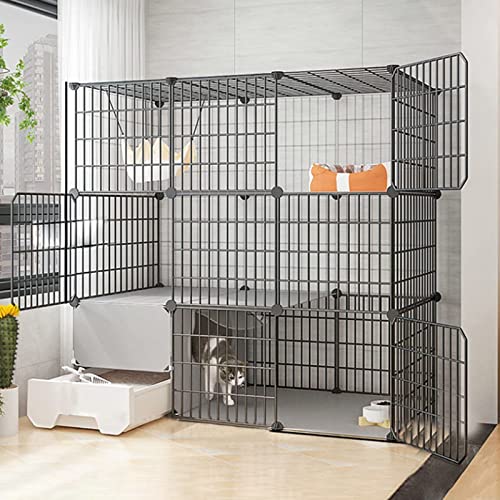 ANSNOW Katzenkäfige, Diy-Kleintierkäfig, Für Den Innenbereich, Große Haustierkiste, 2/3-Stufiges Haustiergehege, Abnehmbarer, Extra Großer Katzenlaufstall, Katzen-Metallübungszaun, Geeignet Für Kätz ANSNOW Katzenkäfige, Diy-Kleintierkäfig, Für Den Innenbereich, Große Haustierkiste, 2/3-Stufiges Haustiergehege, Abnehmbarer, Extra Großer Katzenlaufstall, Katzen-Metallübungszaun, Geeignet Für Kätz von ANSNOW