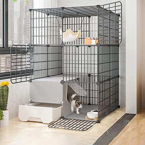 ANSNOW Katzenkäfige, Diy-Kleintierkäfig, Für Den Innenbereich, Große Haustierkiste, 2/3-Stufiges Haustiergehege, Abnehmbarer, Extra Großer Katzenlaufstall, Katzen-Metallübungszaun, Geeignet Für Kätz ANSNOW Katzenkäfige, Diy-Kleintierkäfig, Für Den Innenbereich, Große Haustierkiste, 2/3-Stufiges Haustiergehege, Abnehmbarer, Extra Großer Katzenlaufstall, Katzen-Metallübungszaun, Geeignet Für Kätz von ANSNOW