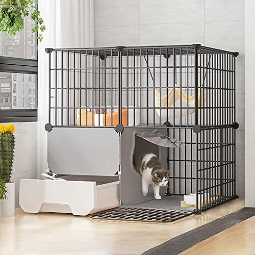 ANSNOW Katzenkäfige, Diy Kleintierkäfig, Für Den Innenbereich, Große Haustierkiste, 2/3-Stufiges Haustiergehege, Abnehmbarer, Extra Großer Katzenlaufstall, Katzen-Trainingszaun Aus Metall, Geeignet ANSNOW Katzenkäfige, Diy Kleintierkäfig, Für Den Innenbereich, Große Haustierkiste, 2/3-Stufiges Haustiergehege, Abnehmbarer, Extra Großer Katzenlaufstall, Katzen-Trainingszaun Aus Metall, Geeignet von ANSNOW