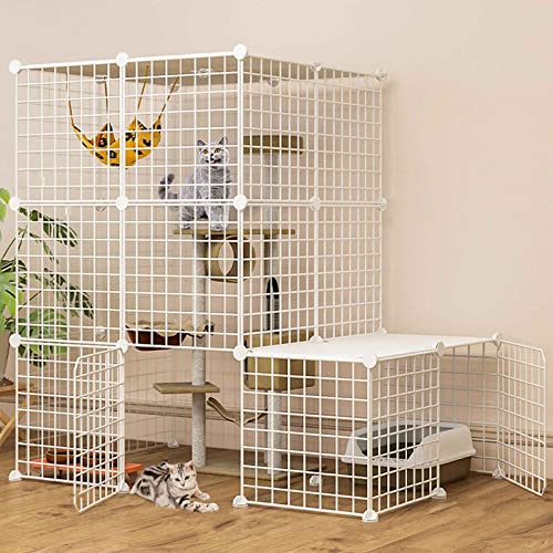 ANSNOW Katzenkäfige Für Den Innenbereich, 3 Etagen, Groß, Kleintierkäfig, Katzengehege Für Draußen/Drinnen, Metall + Abs-Kunststoff, 16 Größen/111 * 75 * 109-C ANSNOW Katzenkäfige Für Den Innenbereich, 3 Etagen, Groß, Kleintierkäfig, Katzengehege Für Draußen/Drinnen, Metall + Abs-Kunststoff, 16 Größen/111 * 75 * 109-C von ANSNOW
