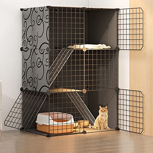 ANSNOW Katzenkäfige Für Den Innenbereich, 3-Stöckiger Laufstall Für Katzenkäfige, Große Katzenkäfige, Mit Katzennapf + Katzentoilette + Katzennest + Katzenhängematte + Leiter, Für 1–3 Katzen, Leicht ANSNOW Katzenkäfige Für Den Innenbereich, 3-Stöckiger Laufstall Für Katzenkäfige, Große Katzenkäfige, Mit Katzennapf + Katzentoilette + Katzennest + Katzenhängematte + Leiter, Für 1–3 Katzen, Leicht von ANSNOW
