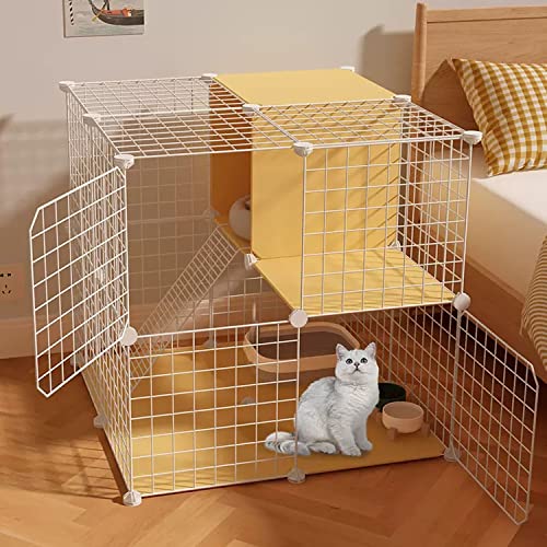 ANSNOW Katzenkäfige Für Den Innenbereich, Groß, Diy-Katzenlaufstall Für Kleintiere, Katzenkäfige Für Hauskatzen, Mit Katzennest + Katzenhängematte + Katzentoilette + Katzennapf, Haustierhaus-Zaun Fü ANSNOW Katzenkäfige Für Den Innenbereich, Groß, Diy-Katzenlaufstall Für Kleintiere, Katzenkäfige Für Hauskatzen, Mit Katzennest + Katzenhängematte + Katzentoilette + Katzennapf, Haustierhaus-Zaun Fü von ANSNOW