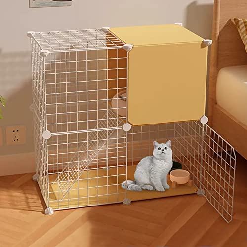 ANSNOW Katzenkäfige Für Den Innenbereich, Groß, Diy-Katzenlaufstall Für Kleintiere, Katzenkäfige Für Hauskatzen, Mit Katzennest + Katzenhängematte + Katzentoilette + Katzennapf, Haustierhaus-Zaun Fü ANSNOW Katzenkäfige Für Den Innenbereich, Groß, Diy-Katzenlaufstall Für Kleintiere, Katzenkäfige Für Hauskatzen, Mit Katzennest + Katzenhängematte + Katzentoilette + Katzennapf, Haustierhaus-Zaun Fü von ANSNOW