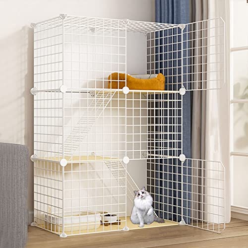 ANSNOW Katzenkäfige Für Den Innenbereich, Groß, Extra Großer Katzenlaufstall, Katzengehege, Katzenkäfige Für Hauskatzen, Mit Katzennest + Katzenhängematte + Futternapf + Katzentoilette + Leiter, Für ANSNOW Katzenkäfige Für Den Innenbereich, Groß, Extra Großer Katzenlaufstall, Katzengehege, Katzenkäfige Für Hauskatzen, Mit Katzennest + Katzenhängematte + Futternapf + Katzentoilette + Leiter, Für von ANSNOW
