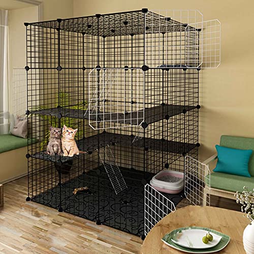 ANSNOW Katzenkäfige Für Den Innenbereich, Groß, Mit Dach, Katzenhäuser Für Draußen, Wasserdicht Gegen Starken Regen Und Starken Wind, Selbstmontage, Super Tragfähig, Mehrere Größen/109*109*142Cm-T ANSNOW Katzenkäfige Für Den Innenbereich, Groß, Mit Dach, Katzenhäuser Für Draußen, Wasserdicht Gegen Starken Regen Und Starken Wind, Selbstmontage, Super Tragfähig, Mehrere Größen/109*109*142Cm-T von ANSNOW
