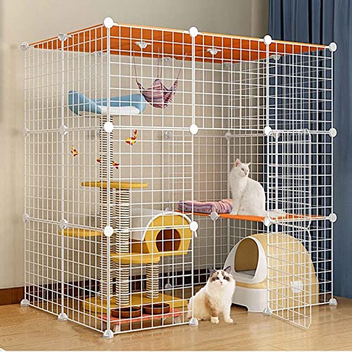 ANSNOW Katzenkäfige Für Den Innenbereich, Groß, Mit Hängematte, Faltbarer Metall-Trainingszaun Für Hunde, Einfach Zu Montieren, Schwarz/Weiß, 6 Größen/Weiß/109 * 74 * 109Cm ANSNOW Katzenkäfige Für Den Innenbereich, Groß, Mit Hängematte, Faltbarer Metall-Trainingszaun Für Hunde, Einfach Zu Montieren, Schwarz/Weiß, 6 Größen/Weiß/109 * 74 * 109Cm von ANSNOW