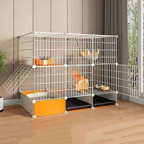 ANSNOW Katzenkäfige Für Den Innenbereich, Groß, Mit Katzentoilette, Katzenhaus, Kleintierkäfig, Geruchshemmend Und Leicht Zu Reinigen, Verschiedene Größen/107 * 47 * 87Cm-A ANSNOW Katzenkäfige Für Den Innenbereich, Groß, Mit Katzentoilette, Katzenhaus, Kleintierkäfig, Geruchshemmend Und Leicht Zu Reinigen, Verschiedene Größen/107 * 47 * 87Cm-A von ANSNOW