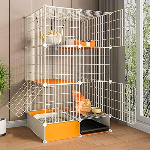 ANSNOW Katzenkäfige Für Den Innenbereich, Groß, Mit Katzentoilette, Katzenhaus, Kleintierkäfig, Geruchshemmend Und Leicht Zu Reinigen, Verschiedene Größen/72 * 47 * 124Cm-A ANSNOW Katzenkäfige Für Den Innenbereich, Groß, Mit Katzentoilette, Katzenhaus, Kleintierkäfig, Geruchshemmend Und Leicht Zu Reinigen, Verschiedene Größen/72 * 47 * 124Cm-A von ANSNOW
