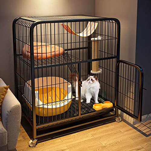 ANSNOW Katzenkäfige Für Den Innenbereich, Große Haustierkiste, Abnehmbarer, Extra Großer Katzenlaufstall Und Um 360° Drehbare Räder, Gitterfußpolster, Hängematte, Verschiedene Größen, Schwarz/Weiß/B ANSNOW Katzenkäfige Für Den Innenbereich, Große Haustierkiste, Abnehmbarer, Extra Großer Katzenlaufstall Und Um 360° Drehbare Räder, Gitterfußpolster, Hängematte, Verschiedene Größen, Schwarz/Weiß/B von ANSNOW