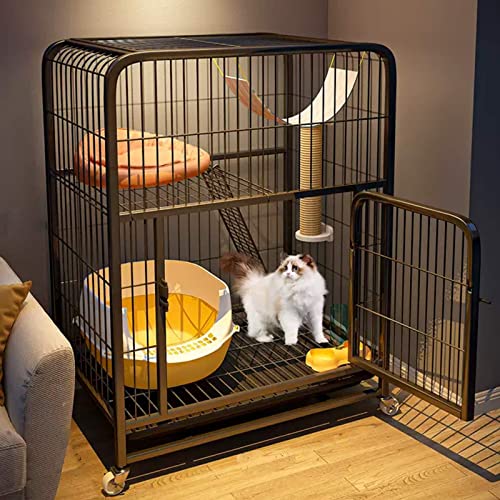 ANSNOW Katzenkäfige Für Den Innenbereich, Große Haustierkiste, Abnehmbarer, Extra Großer Katzenlaufstall Und Um 360° Drehbare Räder, Gitterfußpolster, Hängematte, Verschiedene Größen, Schwarz/Weiß/B ANSNOW Katzenkäfige Für Den Innenbereich, Große Haustierkiste, Abnehmbarer, Extra Großer Katzenlaufstall Und Um 360° Drehbare Räder, Gitterfußpolster, Hängematte, Verschiedene Größen, Schwarz/Weiß/B von ANSNOW