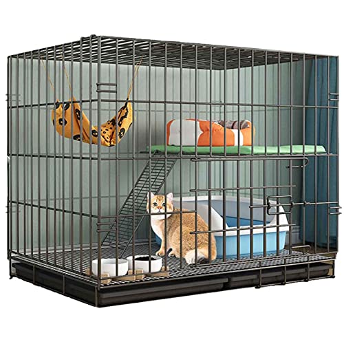ANSNOW Katzenkäfige Für Den Innenbereich, Große Haustierkiste, Abnehmbarer Extra Großer Katzenlaufstall, Katzenhäuser Im Heimtierbedarf Mit Katzentoilette, Hundehaustierlaufstall, Zusammenklappbarer von ANSNOW