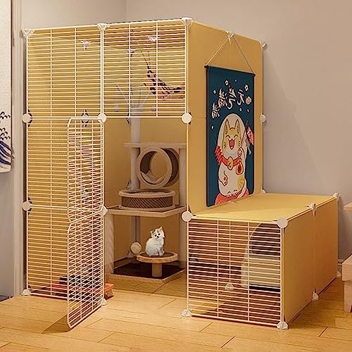 ANSNOW Katzenkäfige Für Den Innenbereich, Große Zusammengebaute Katzengehege, Katzenlaufstall Mit Plattformen, 3-Stöckige Katzenvilla, Metallhütte, Großer Übungsbereich, 109,9 cm L X 74,9 cm B X 107 ANSNOW Katzenkäfige Für Den Innenbereich, Große Zusammengebaute Katzengehege, Katzenlaufstall Mit Plattformen, 3-Stöckige Katzenvilla, Metallhütte, Großer Übungsbereich, 109,9 cm L X 74,9 cm B X 107 von ANSNOW