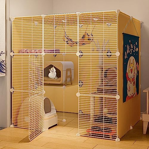 ANSNOW Katzenkäfige Für Den Innenbereich, Große Zusammengebaute Katzengehege, Katzenlaufstall Mit Plattformen, 3-Stöckige Katzenvilla, Metallhütte, Großer Übungsbereich, 109,9 cm L X 74,9 cm B X 107 ANSNOW Katzenkäfige Für Den Innenbereich, Große Zusammengebaute Katzengehege, Katzenlaufstall Mit Plattformen, 3-Stöckige Katzenvilla, Metallhütte, Großer Übungsbereich, 109,9 cm L X 74,9 cm B X 107 von ANSNOW