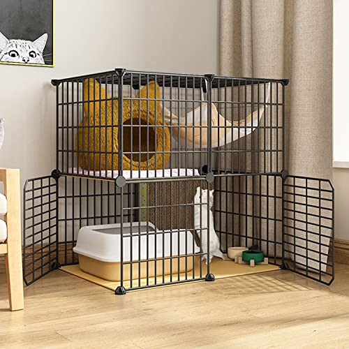 ANSNOW Katzenkäfige Für Den Innenbereich, Großer Katzenkäfig, Katzenlaufstall, Haustierlaufstall, Mit Kleinem Hammer + Leiter + Katzenhängematte + Katzennest + Katzentoilette + Katzennapf + Katzenkr ANSNOW Katzenkäfige Für Den Innenbereich, Großer Katzenkäfig, Katzenlaufstall, Haustierlaufstall, Mit Kleinem Hammer + Leiter + Katzenhängematte + Katzennest + Katzentoilette + Katzennapf + Katzenkr von ANSNOW