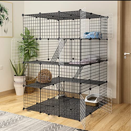 ANSNOW Katzenkäfige Für Den Innenbereich, Klein Und Groß, Katzen-Laufstall, Metalldraht-Zwinger, Käfige Mit Freiraum, Für Hütte/Haushalt/Außen/Innen/Balkon, Großer Übungsplatz, Ideal Für 1–3 Katzen ANSNOW Katzenkäfige Für Den Innenbereich, Klein Und Groß, Katzen-Laufstall, Metalldraht-Zwinger, Käfige Mit Freiraum, Für Hütte/Haushalt/Außen/Innen/Balkon, Großer Übungsplatz, Ideal Für 1–3 Katzen von ANSNOW