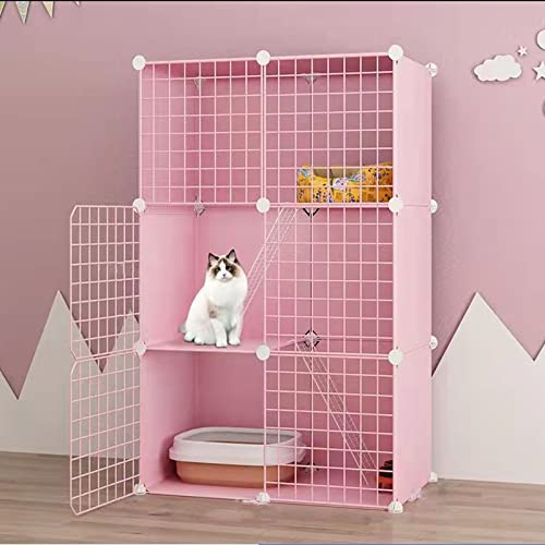 ANSNOW Katzenkäfige Für Den Innenbereich, Rosa, Diy-Haustierkäfig, Abnehmbare Metall-Kleintierhütten, Diy-Design-Laufstall Mit Kletterleitern, Katzengeschenke Für Katzenliebhaber, Ideal Für 1–2 Katz ANSNOW Katzenkäfige Für Den Innenbereich, Rosa, Diy-Haustierkäfig, Abnehmbare Metall-Kleintierhütten, Diy-Design-Laufstall Mit Kletterleitern, Katzengeschenke Für Katzenliebhaber, Ideal Für 1–2 Katz von ANSNOW