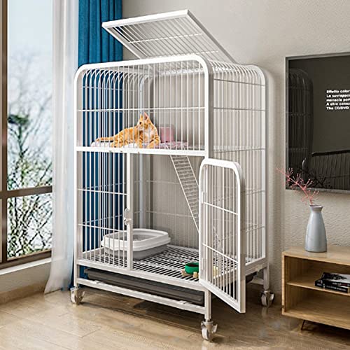 ANSNOW Katzenkäfige Für Hauskatzen, Faltbar, Aus Metall, Stabiler Haustier-Übungszaun, Große Katzenkiste Mit Riemenscheibe Und Tablett, Draht-Katzengehege Mit Türen, Einfach Zu Montieren – Mehrere G ANSNOW Katzenkäfige Für Hauskatzen, Faltbar, Aus Metall, Stabiler Haustier-Übungszaun, Große Katzenkiste Mit Riemenscheibe Und Tablett, Draht-Katzengehege Mit Türen, Einfach Zu Montieren – Mehrere G von ANSNOW