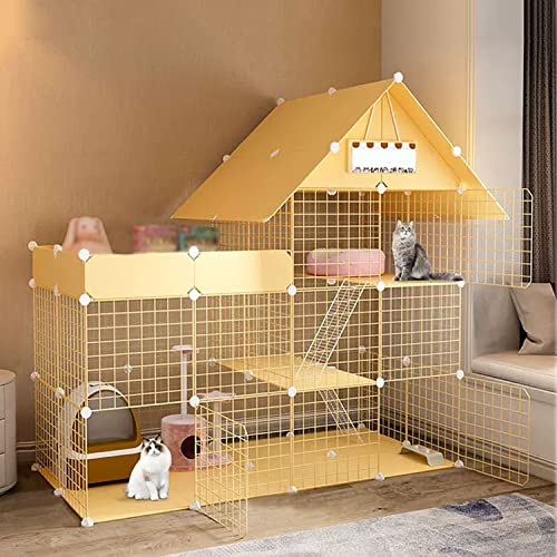 ANSNOW Katzenkäfige Für Wohnungskatzen, Großer Katzenkäfig, Katzenlaufstall, Katzenkäfig, Katzenkäfig, Haustierlaufstall, 3-Stöckig, Katzengehegenetz, Mit Leiter + Katzenhängematte + Katzenbett + Ka ANSNOW Katzenkäfige Für Wohnungskatzen, Großer Katzenkäfig, Katzenlaufstall, Katzenkäfig, Katzenkäfig, Haustierlaufstall, 3-Stöckig, Katzengehegenetz, Mit Leiter + Katzenhängematte + Katzenbett + Ka von ANSNOW