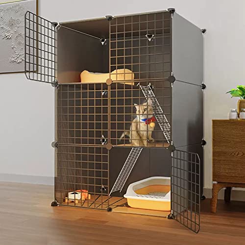 ANSNOW Katzenkäfige Für Wohnungskatzen, Großer Katzenkäfig, Katzenlaufstall, Katzenschrank, Katzengehege, Mit Katzennapf + Katzentoilette + Katzennest + Katzenhängematte + Leiter, Leicht Zu Reinigen ANSNOW Katzenkäfige Für Wohnungskatzen, Großer Katzenkäfig, Katzenlaufstall, Katzenschrank, Katzengehege, Mit Katzennapf + Katzentoilette + Katzennest + Katzenhängematte + Leiter, Leicht Zu Reinigen von ANSNOW