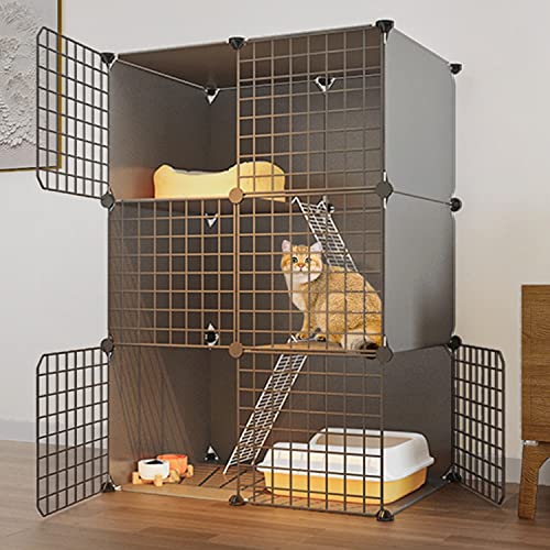 ANSNOW Katzenkäfige Für Wohnungskatzen, Großer Katzenkäfig, Katzenlaufstall, Katzenschrank, Katzengehege, Mit Katzennapf + Katzentoilette + Katzennest + Katzenhängematte + Leiter, Leicht Zu Reinigen ANSNOW Katzenkäfige Für Wohnungskatzen, Großer Katzenkäfig, Katzenlaufstall, Katzenschrank, Katzengehege, Mit Katzennapf + Katzentoilette + Katzennest + Katzenhängematte + Leiter, Leicht Zu Reinigen von ANSNOW