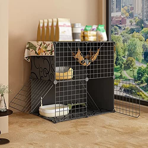 ANSNOW Katzenkäfige Für Wohnungskatzen, Großer Katzenkäfigträger, Katzenlaufstall, Katzenvilla, Katzengehege, Leicht Zu Reinigen, Mit Katzennest + Katzenhängematte + Katzentoilette + Katzennapf, Für ANSNOW Katzenkäfige Für Wohnungskatzen, Großer Katzenkäfigträger, Katzenlaufstall, Katzenvilla, Katzengehege, Leicht Zu Reinigen, Mit Katzennest + Katzenhängematte + Katzentoilette + Katzennapf, Für von ANSNOW
