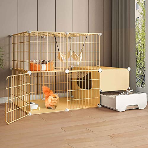 ANSNOW Katzenkäfige Indoor Aus Metall, Katzenhaus, Kleintierkäfig, Katzenhaus Outdoor Mit Katzentoilette, Geruchshemmend Und Leicht Zu Reinigen, Verschiedene Größen/107 * 47 * 72Cm-A ANSNOW Katzenkäfige Indoor Aus Metall, Katzenhaus, Kleintierkäfig, Katzenhaus Outdoor Mit Katzentoilette, Geruchshemmend Und Leicht Zu Reinigen, Verschiedene Größen/107 * 47 * 72Cm-A von ANSNOW