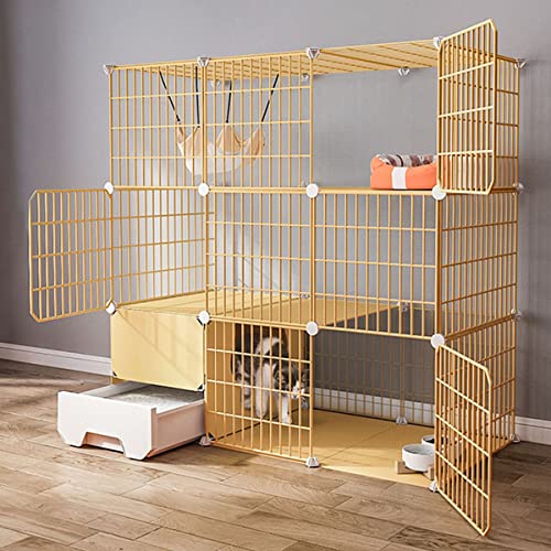 ANSNOW Katzenlaufstall, Katzenkäfig, Großes DIY-Katzengehege Mit Türen, Haustierlaufstall Für Den Innenbereich, Katzenkäfig Mit Katzentoilette, Kleintierzaun, Haustierkäfige Für Katzen, Leicht Zu Re ANSNOW Katzenlaufstall, Katzenkäfig, Großes DIY-Katzengehege Mit Türen, Haustierlaufstall Für Den Innenbereich, Katzenkäfig Mit Katzentoilette, Kleintierzaun, Haustierkäfige Für Katzen, Leicht Zu Re von ANSNOW