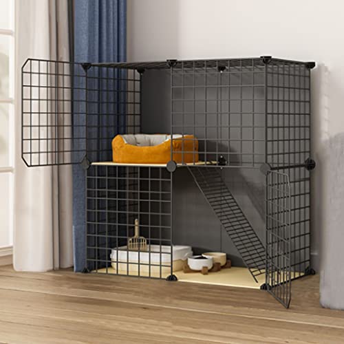ANSNOW Katzenlaufstall, Katzenkäfig Für Den Innenbereich Mit Katzentoilette, 2-Stöckiger Katzenkäfig Für Den Innenbereich, Groß, Zusammenklappbarer Katzenkäfig, Haustierkäfige Für Katzen, Großer Übu ANSNOW Katzenlaufstall, Katzenkäfig Für Den Innenbereich Mit Katzentoilette, 2-Stöckiger Katzenkäfig Für Den Innenbereich, Groß, Zusammenklappbarer Katzenkäfig, Haustierkäfige Für Katzen, Großer Übu von ANSNOW