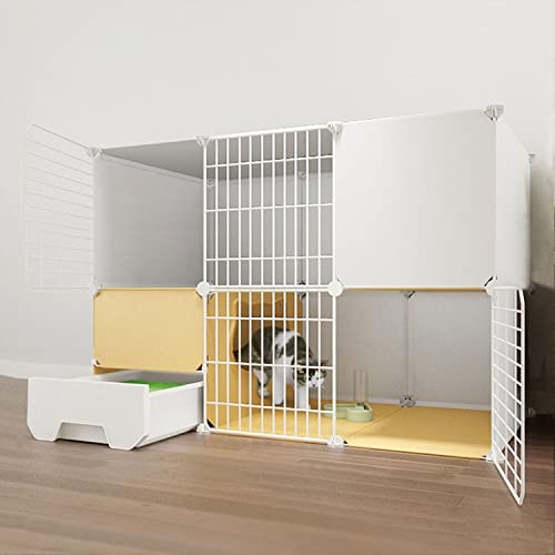 ANSNOW Katzenlaufstall Für Kleintiere, Katzenkäfige Für Den Innenbereich, Groß, Mit Katzentoilette, Katzenkäfige Für Hauskatzen, Katzengehege, Mit Leiter + Katzennest + Katzenhängematte + Katzennapf ANSNOW Katzenlaufstall Für Kleintiere, Katzenkäfige Für Den Innenbereich, Groß, Mit Katzentoilette, Katzenkäfige Für Hauskatzen, Katzengehege, Mit Leiter + Katzennest + Katzenhängematte + Katzennapf von ANSNOW