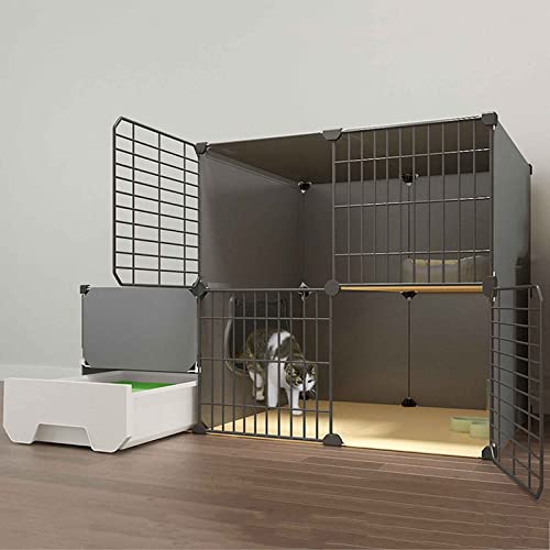 ANSNOW Katzenvilla Für Den Innenbereich Mit Geschlossener Katzentoilette, Laufstall Für Katzen, Katzenkäfig Für Den Innenbereich, Metall Und Abs-Kunststoff, Ultrabreite Plattform, Einfach Zu Montier ANSNOW Katzenvilla Für Den Innenbereich Mit Geschlossener Katzentoilette, Laufstall Für Katzen, Katzenkäfig Für Den Innenbereich, Metall Und Abs-Kunststoff, Ultrabreite Plattform, Einfach Zu Montier von ANSNOW