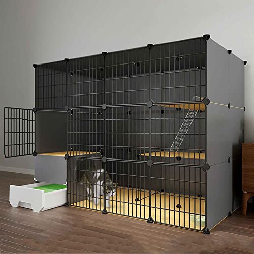 ANSNOW Katzenvilla Für Den Innenbereich Mit Geschlossener Katzentoilette, Laufstall Für Katzen, Katzenkäfig Für Den Innenbereich, Metall Und Abs-Kunststoff, Ultrabreite Plattform, Einfach Zu Montier ANSNOW Katzenvilla Für Den Innenbereich Mit Geschlossener Katzentoilette, Laufstall Für Katzen, Katzenkäfig Für Den Innenbereich, Metall Und Abs-Kunststoff, Ultrabreite Plattform, Einfach Zu Montier von ANSNOW
