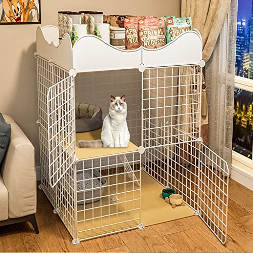 ANSNOW Kleiner Katzenkäfig Mit Zaun, Diy-Spielzaun Für Den Innenbereich, Abnehmbarer Draht-Kätzchen-Hundekäfig, Großer Spielplatz, Geeignet Für 1–2 Katzen/Eine Farbe/83 * 75 * 75Cm ANSNOW Kleiner Katzenkäfig Mit Zaun, Diy-Spielzaun Für Den Innenbereich, Abnehmbarer Draht-Kätzchen-Hundekäfig, Großer Spielplatz, Geeignet Für 1–2 Katzen/Eine Farbe/83 * 75 * 75Cm von ANSNOW