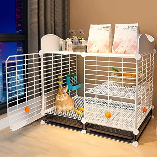 ANSNOW Kleintier-Laufstall, Faltbarer Kleiner Haustierkäfig, Mit Füßen Und Kotschale, Kaninchenkäfige Für Den Innenbereich, 2 Etagen, Meerschweinchenkäfig, Doppelschichtiger Haustierkäfig, Einfach Z ANSNOW Kleintier-Laufstall, Faltbarer Kleiner Haustierkäfig, Mit Füßen Und Kotschale, Kaninchenkäfige Für Den Innenbereich, 2 Etagen, Meerschweinchenkäfig, Doppelschichtiger Haustierkäfig, Einfach Z von ANSNOW