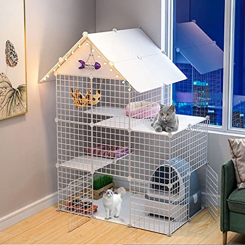ANSNOW L-Förmiger Katzenkäfig, Doppeltür-Katzenkäfig, Abnehmbarer Metalldraht, 3-Lagiger Diy-Katzenkäfig, Geeignet Für 1–3 Katzen, Katzenkäfig, Zwei Farben, Optionale Größe (146 X 111 X 75 Cm)/Eine ANSNOW L-Förmiger Katzenkäfig, Doppeltür-Katzenkäfig, Abnehmbarer Metalldraht, 3-Lagiger Diy-Katzenkäfig, Geeignet Für 1–3 Katzen, Katzenkäfig, Zwei Farben, Optionale Größe (146 X 111 X 75 Cm)/Eine von ANSNOW