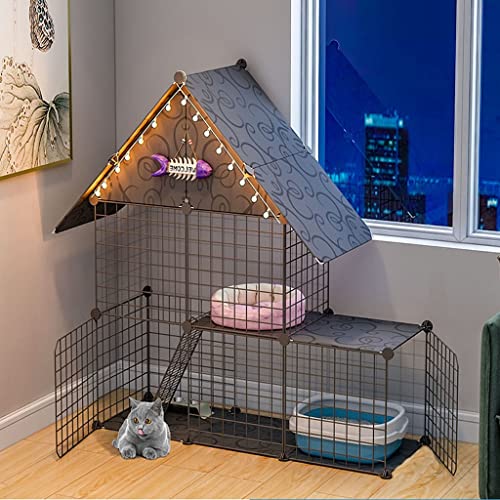 ANSNOW L-Förmiger Katzenkäfig, Katzenkäfig, Großes Diy-Haustierhaus Für Den Innenbereich, Abnehmbarer Katzenkäfig, Schwarz/Weiß, Zwei Farben Sind Erhältlich, Größe 111 X 110 X 39 cm/Schwarz 110*39*1 ANSNOW L-Förmiger Katzenkäfig, Katzenkäfig, Großes Diy-Haustierhaus Für Den Innenbereich, Abnehmbarer Katzenkäfig, Schwarz/Weiß, Zwei Farben Sind Erhältlich, Größe 111 X 110 X 39 cm/Schwarz 110*39*1 von ANSNOW
