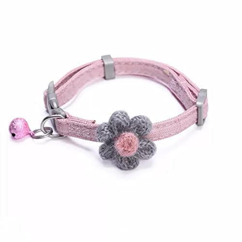 Handgefertigtes Katzenhalsband, Kätzchenhalsband mit sechs Blütenblättern, Blumenhalsbändern, Charms, Hunde- und Katzenhalsband mit Glocken, verstellbare Katzenhalsbänder für Mädchen Handgefertigtes Katzenhalsband, Kätzchenhalsband mit sechs Blütenblättern, Blumenhalsbändern, Charms, Hunde- und Katzenhalsband mit Glocken, verstellbare Katzenhalsbänder für Mädchen von ANUBE