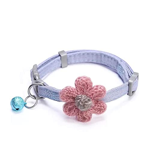 Handgefertigtes Katzenhalsband, Kätzchenhalsband mit sechs Blütenblättern, Blumenhalsbändern, Charms, Hunde- und Katzenhalsband mit Glocken, verstellbare Katzenhalsbänder für Mädchen Handgefertigtes Katzenhalsband, Kätzchenhalsband mit sechs Blütenblättern, Blumenhalsbändern, Charms, Hunde- und Katzenhalsband mit Glocken, verstellbare Katzenhalsbänder für Mädchen von ANUBE