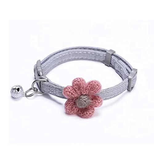 Handgefertigtes Katzenhalsband, Kätzchenhalsband mit sechs Blütenblättern, Blumenhalsbändern, Charms, Hunde- und Katzenhalsband mit Glocken, verstellbare Katzenhalsbänder für Mädchen Handgefertigtes Katzenhalsband, Kätzchenhalsband mit sechs Blütenblättern, Blumenhalsbändern, Charms, Hunde- und Katzenhalsband mit Glocken, verstellbare Katzenhalsbänder für Mädchen von ANUBE