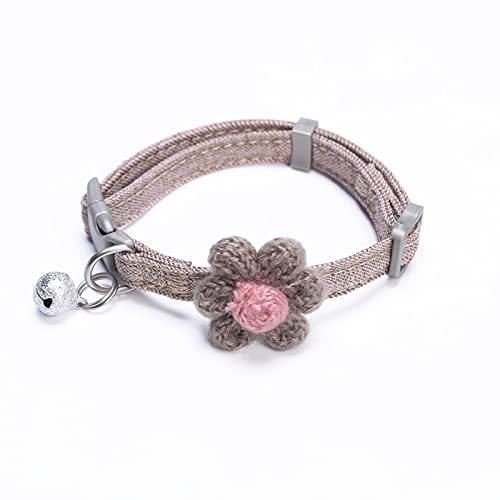 Handgefertigtes Katzenhalsband, Kätzchenhalsband mit sechs Blütenblättern, Blumenhalsbändern, Charms, Hunde- und Katzenhalsband mit Glocken, verstellbare Katzenhalsbänder für Mädchen Handgefertigtes Katzenhalsband, Kätzchenhalsband mit sechs Blütenblättern, Blumenhalsbändern, Charms, Hunde- und Katzenhalsband mit Glocken, verstellbare Katzenhalsbänder für Mädchen von ANUBE