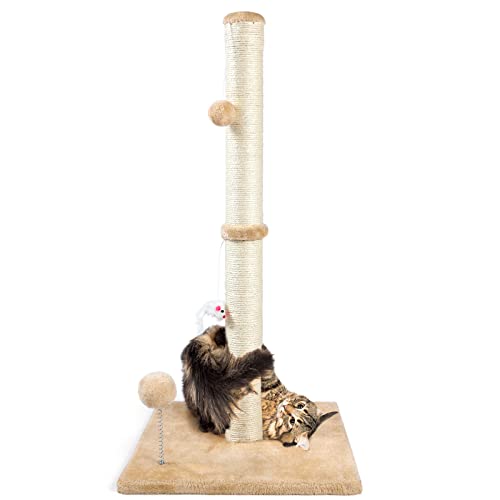 ANWA 81,3 cm hohe Katzenkratzbäume für Indoor-Katzen, 3-in-1 Kratzbäume mit lustigen Spielzeugen, Premium Sisal Katzenkratzbaum für Kätzchen mit verbesserter stabiler Plüschbasis von ANWA
