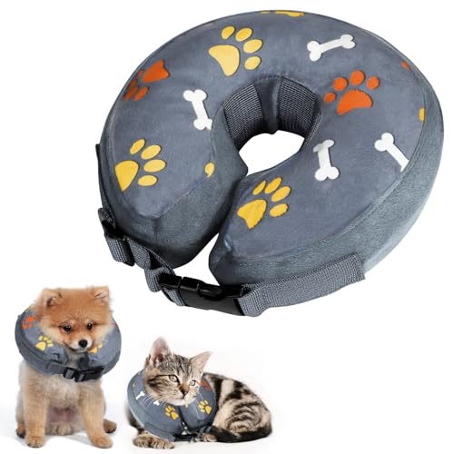 ANWA Aufblasbares Hundehalsband, Katzen-Genesungshalsband, aufblasbares Haustierschutz-Abdeckungshalsband, Katzenkegelhalsband nach Operationen, verstellbare Erholung, Haustierkegel, ANWA Aufblasbares Hundehalsband, Katzen-Genesungshalsband, aufblasbares Haustierschutz-Abdeckungshalsband, Katzenkegelhalsband nach Operationen, verstellbare Erholung, Haustierkegel, von ANWA