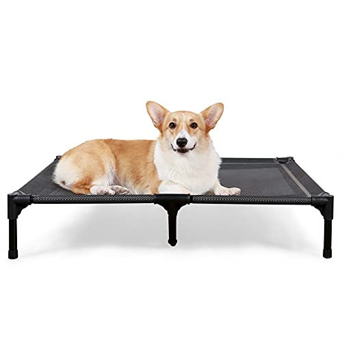 ANWA Erhöhtes Hundebett für Garten draußen, Hundeliege Outdoor Grosse Hunde, Hundebett für große Hunde höhe in 20cm SCHWARZ ANWA Erhöhtes Hundebett für Garten draußen, Hundeliege Outdoor Grosse Hunde, Hundebett für große Hunde höhe in 20cm SCHWARZ von ANWA