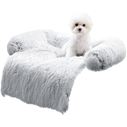 ANWA Bezug für Hundesofa – weiche Plüsch-Möbelschutzmatte für Hunde, waschbares Couchkissen mit den Maßen 76,2 x 76,2 x 15,2 cm von ANWA