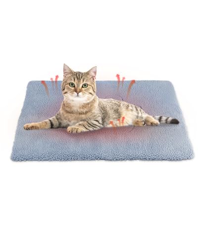 ANWA Selbstheizende Katzenbett-Matte, 61 x 46 cm, maschinenwaschbar, rutschfeste Thermo-Haustierunterlage für drinnen und draußen, Katzen und kleine Hunde, warme Corddecke ANWA Selbstheizende Katzenbett-Matte, 61 x 46 cm, maschinenwaschbar, rutschfeste Thermo-Haustierunterlage für drinnen und draußen, Katzen und kleine Hunde, warme Corddecke von ANWA