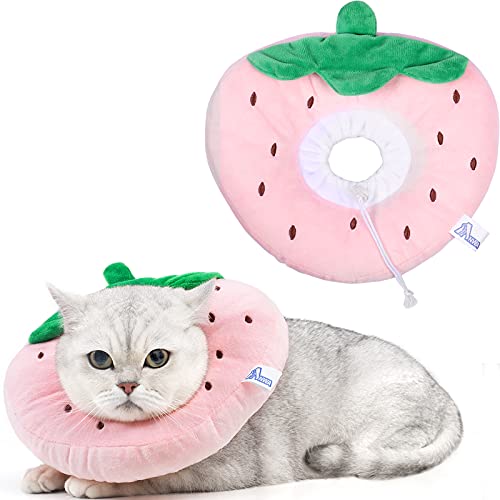 ANWA Verstellbares Katzen-Kegelhalsband, weich, niedliches Katzen-Halsband, Katzenkegel nach Operationen für Kätzchen von ANWA