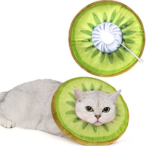 ANWA Verstellbares Katzenkegelhalsband, weich, niedliches Katzen-Donut-Halsband nach Operationen, Kätzchen-Genesungskegel gegen Lecken von ANWA