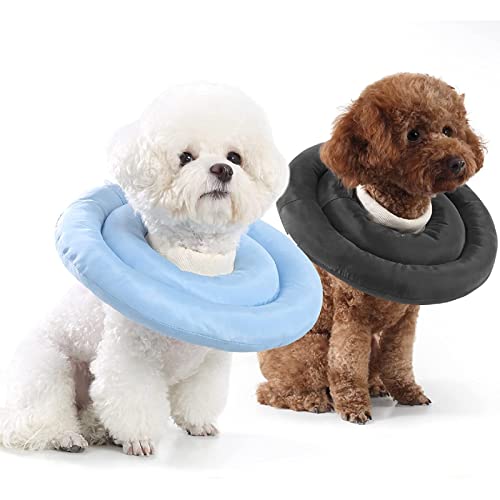ANWA Weiche Hundekegel Alternative nach Operationen, verstellbares Elizabethan Halsband für Hunde, Wasserdichtes Hunde Genesungshalsband für kleine und mittelgroße Hunde von ANWA