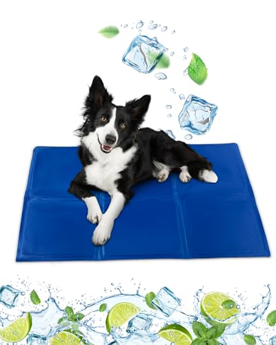 Kühlmatte für Hunde, groß, 90 x 50 cm, ungiftige Gel-Kühlmatte für Hunde und Erwachsene, perfektes Sommerschlafzubehör für Zuhause und Reisen von ANWA