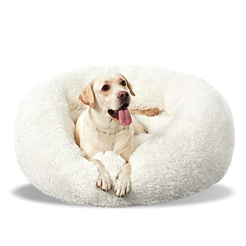 Rundes Hundebett, waschbar, mittelgroß, Donut-Hundebett, bequem, beruhigend von ANWA